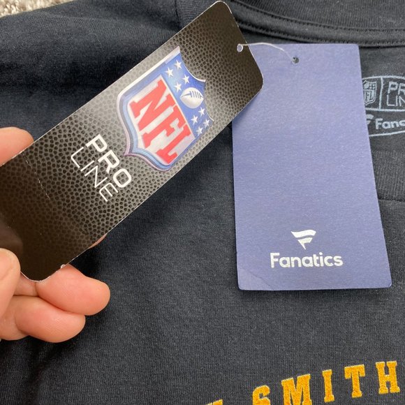 Fanatics Shirt Men Medium M Black Pro Line Juju Smith Pittsburgh Steelers NEW - Picture 3 of 9